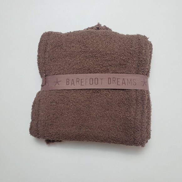 Barefoot Dreams CozyChic Pom Pom Beanie & Scarf Set Chestnut OS Warm Winter Wear - Picture 7 of 12